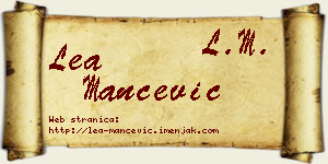 Lea Mančević vizit kartica
